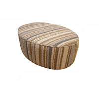 Oval Ottoman with 1" Rotables