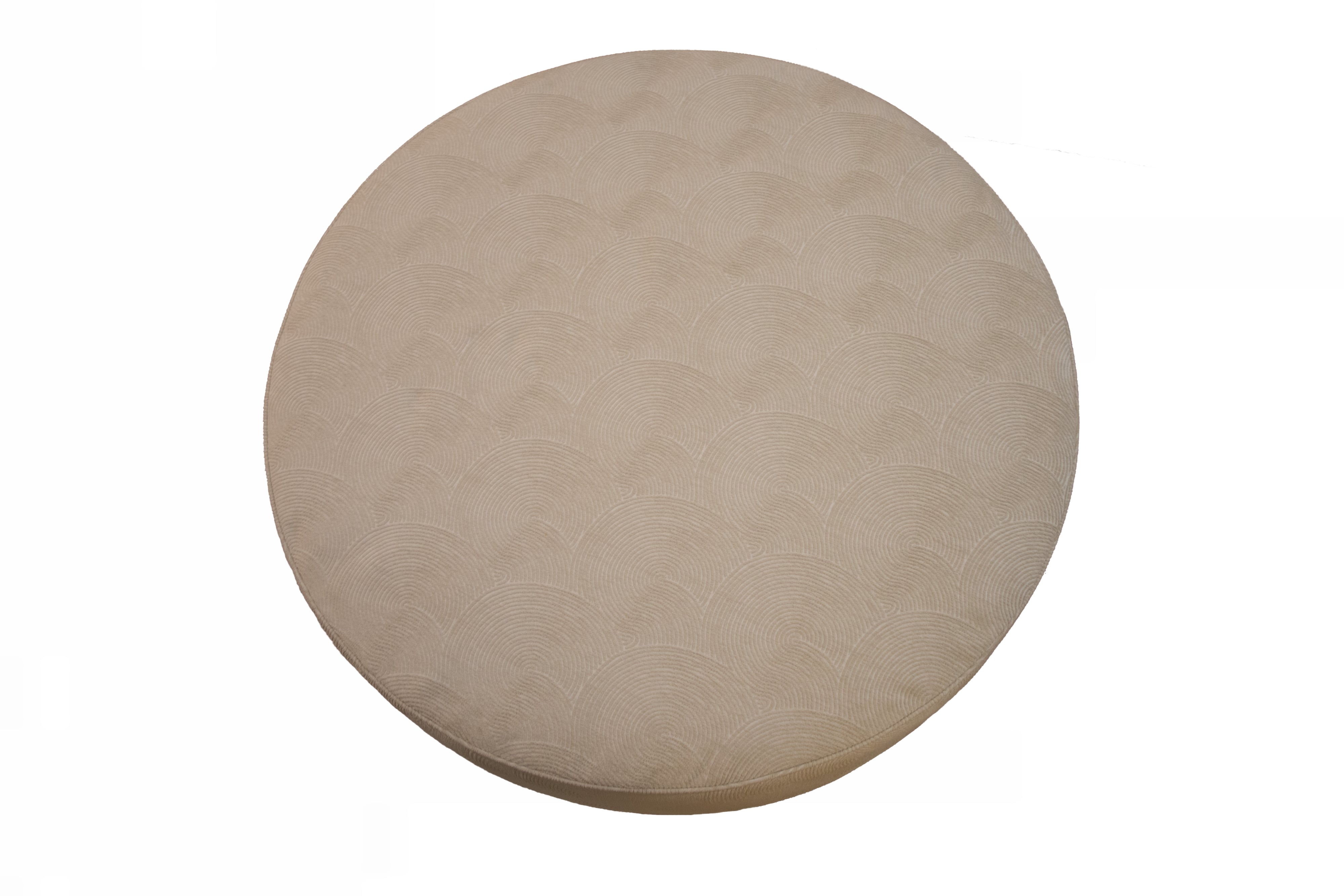 Large Round Ottoman with Casters