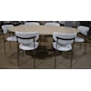 Amisco Gemma/Wyatt Oval Dining Table w/ Pedestal Base & 6 Sides