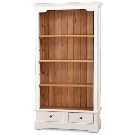 Manchester 2 Drawer Two-Tone Bookcase