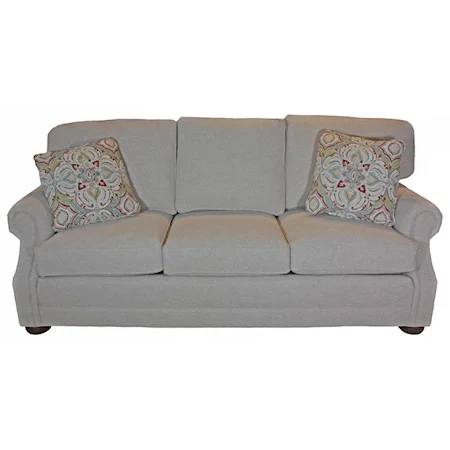 Customizable 3 Seat Sofa with Sloped Panel Arms