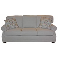 Customizable 3 Seat Sofa with Sloped Panel Arms