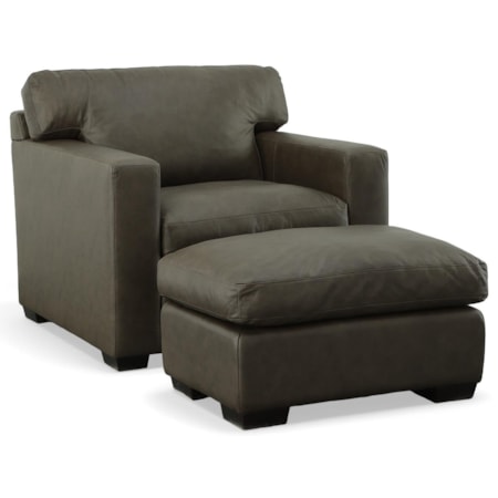 Contemporary Chair and Ottoman