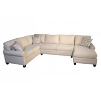 Carolina 3 PC Sectional with Sock Arms