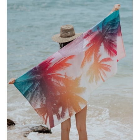 Bamboo Beach Towel in Palm Photo