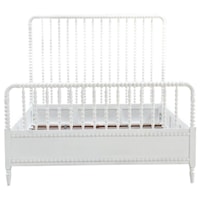 Queen Spindle Style Bed Finished in Weathered White