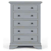 5 Drawer Chest Finished in Grey Charleston