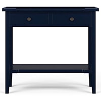 Console with 2 Drawers and 1 Shelf Finished in Navy Blue