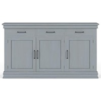 Williamson Sideboard with 3 Doors Finished in Grey Charlestone
