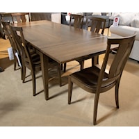 Drawleaf Extension Dining Table with 6 Trigon Side Chairs