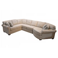 Contemporary 4-Piece Sectional Sofa with Cuddler