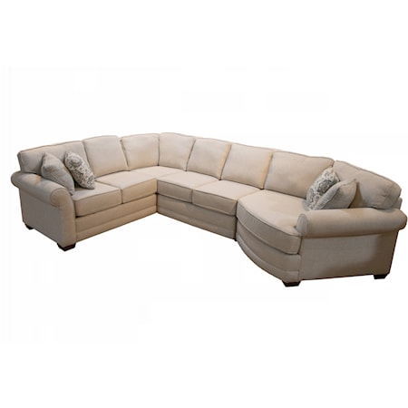 4-Piece Sectional Sofa Cuddler