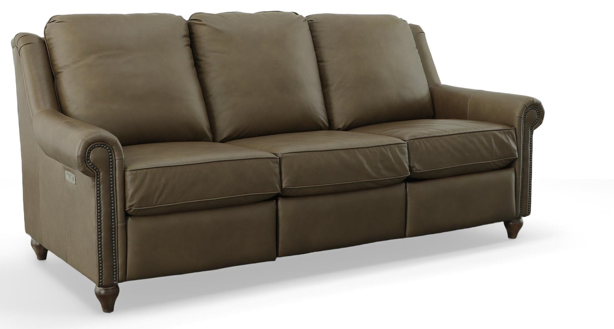 Bassett Magnificent Motion M000-72ML Power Reclining Leather Sofa With ...