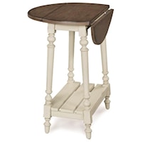 Drop Leaf End Table in Stone/Harbor