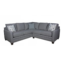 Customizable 2 PC Sectional with Thin Track Arms