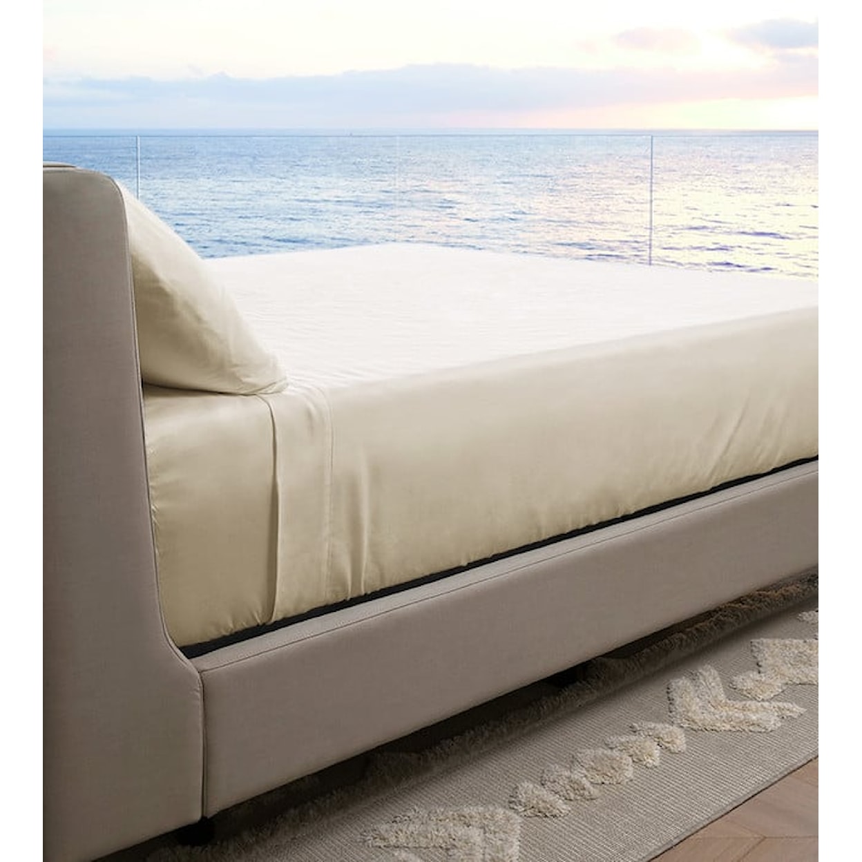 Cariloha Resort Bamboo Bed Sheets Set of Standard Resort Pillowcases-Coconut