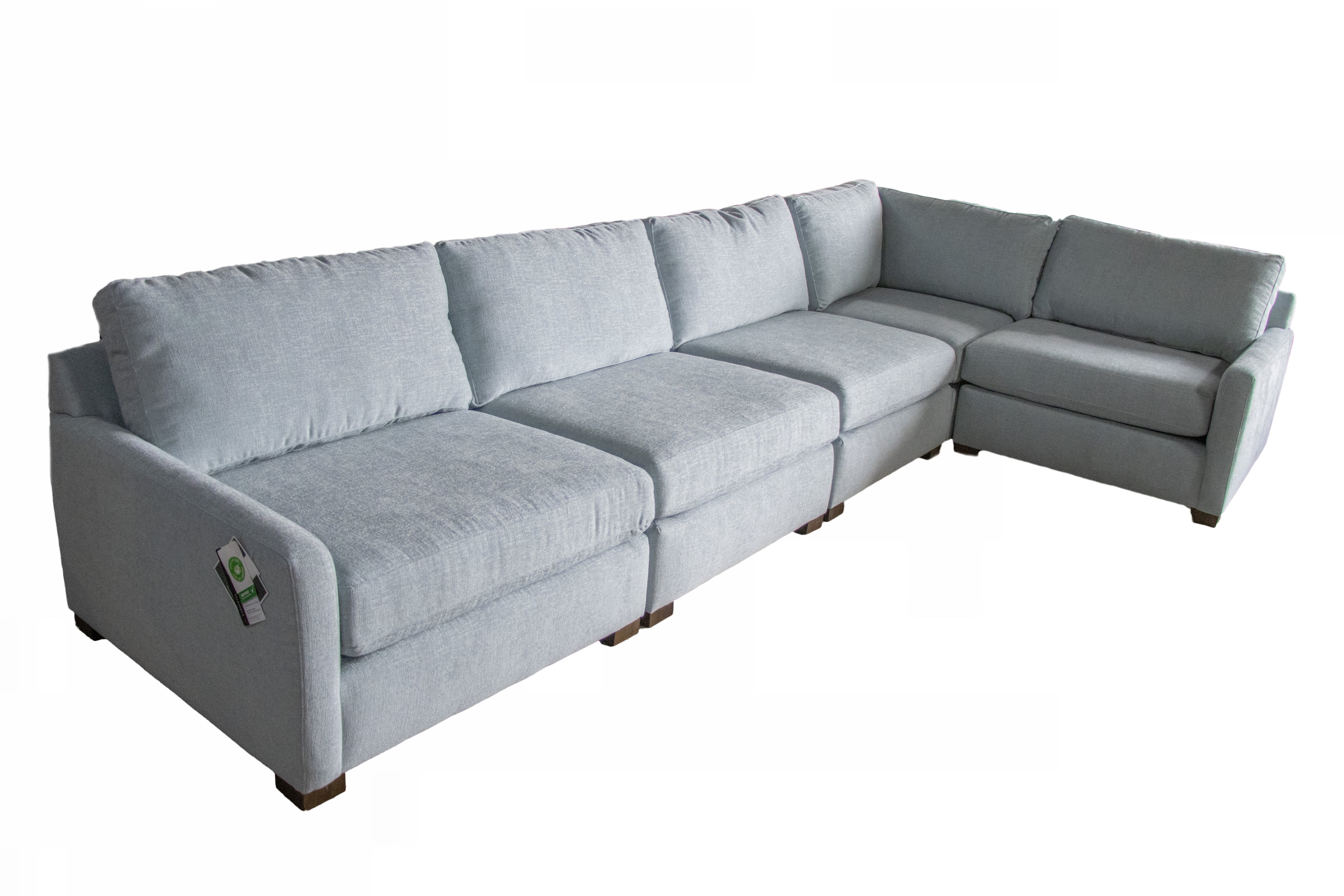 Modern Style Sectional with Thin Track Arms