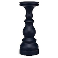 Small Candlestick Finished in Navy Blue