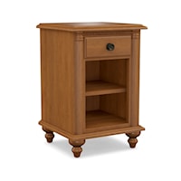 Traditional Open Nightstand with Turned Legs