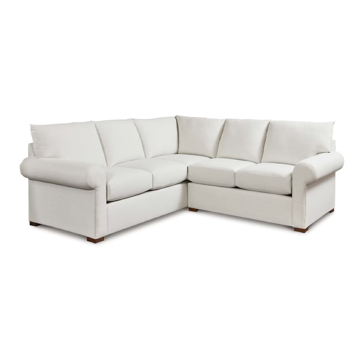 Bassett HANOVER Transitional Roll Arm L-Shaped Sectional