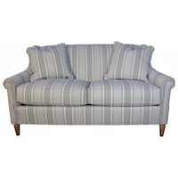 2 Cushion Loveseat with Roll Arms and a Tight Back