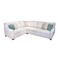 Customizable Sectional with Box Seats and Sock Arms