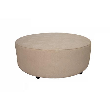 Large Round Ottoman with Casters