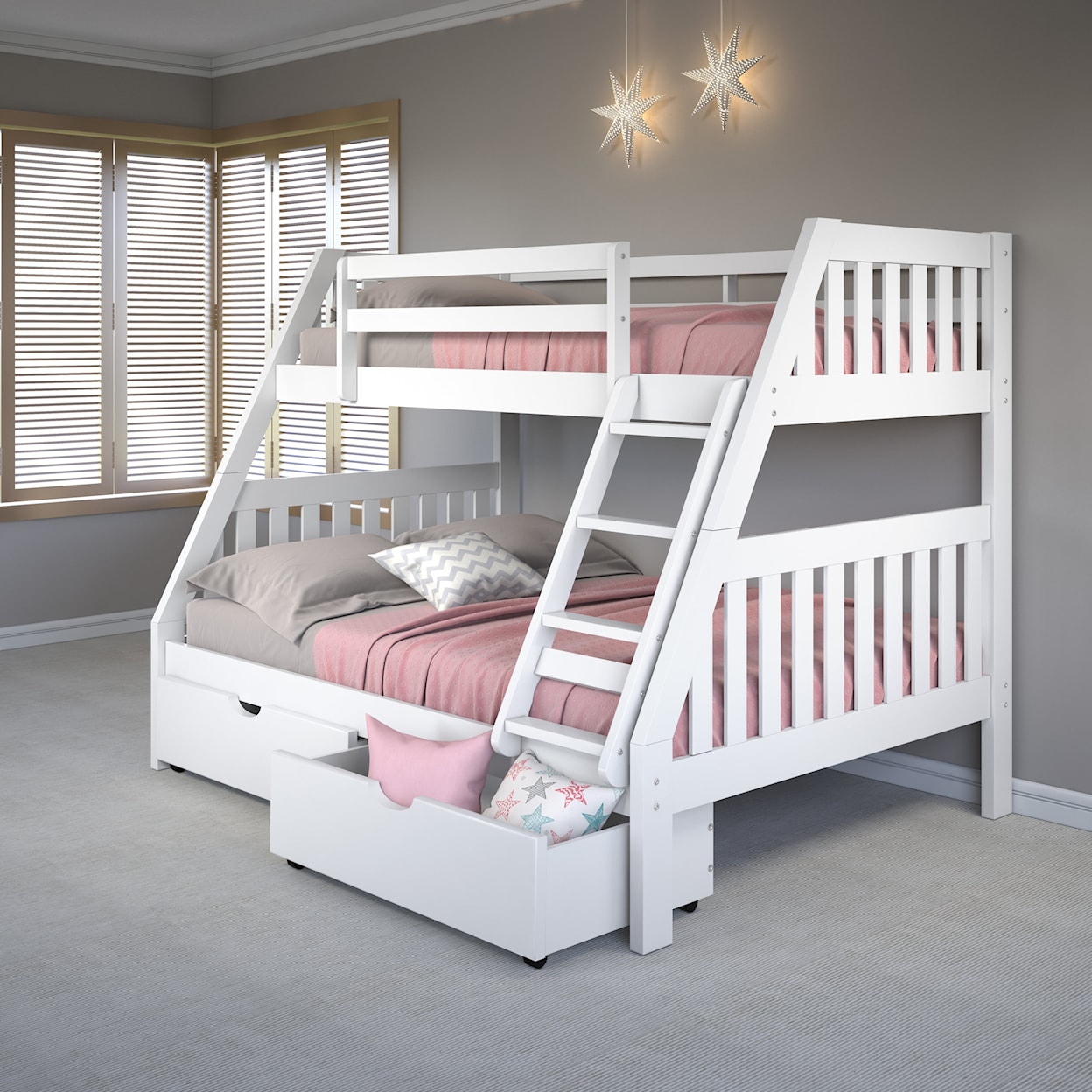 Donco Trading Co Loft Beds Twin/Full Bunk Bed