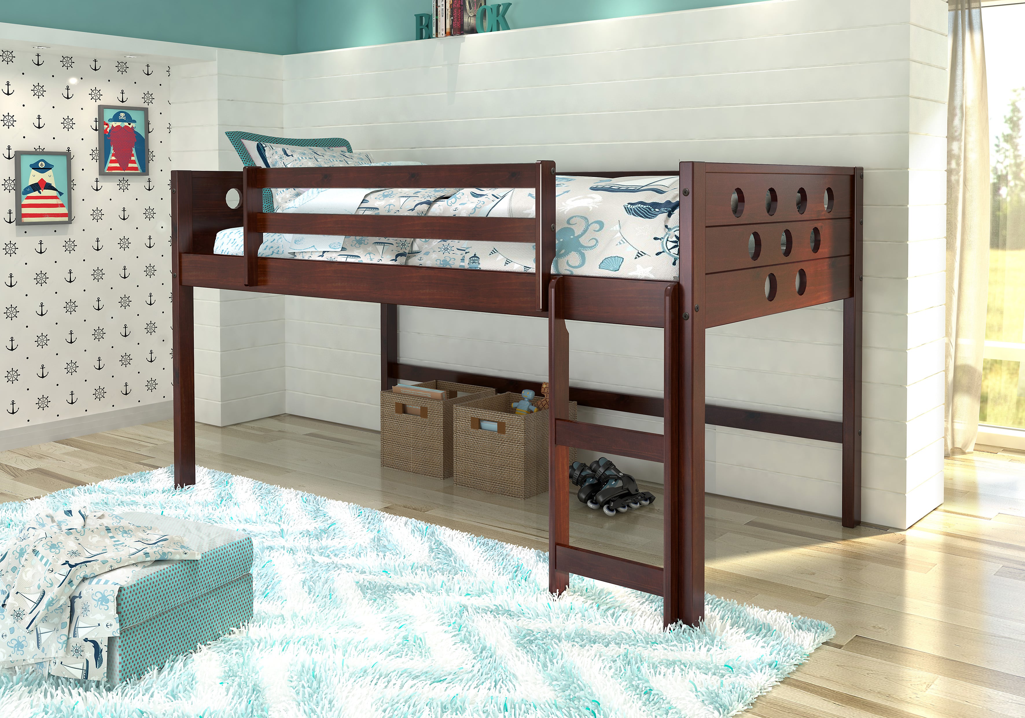 Loft Bedframe with Rails