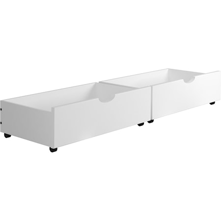 WHITE SET OF 2 UNDERBED DRAWERS |