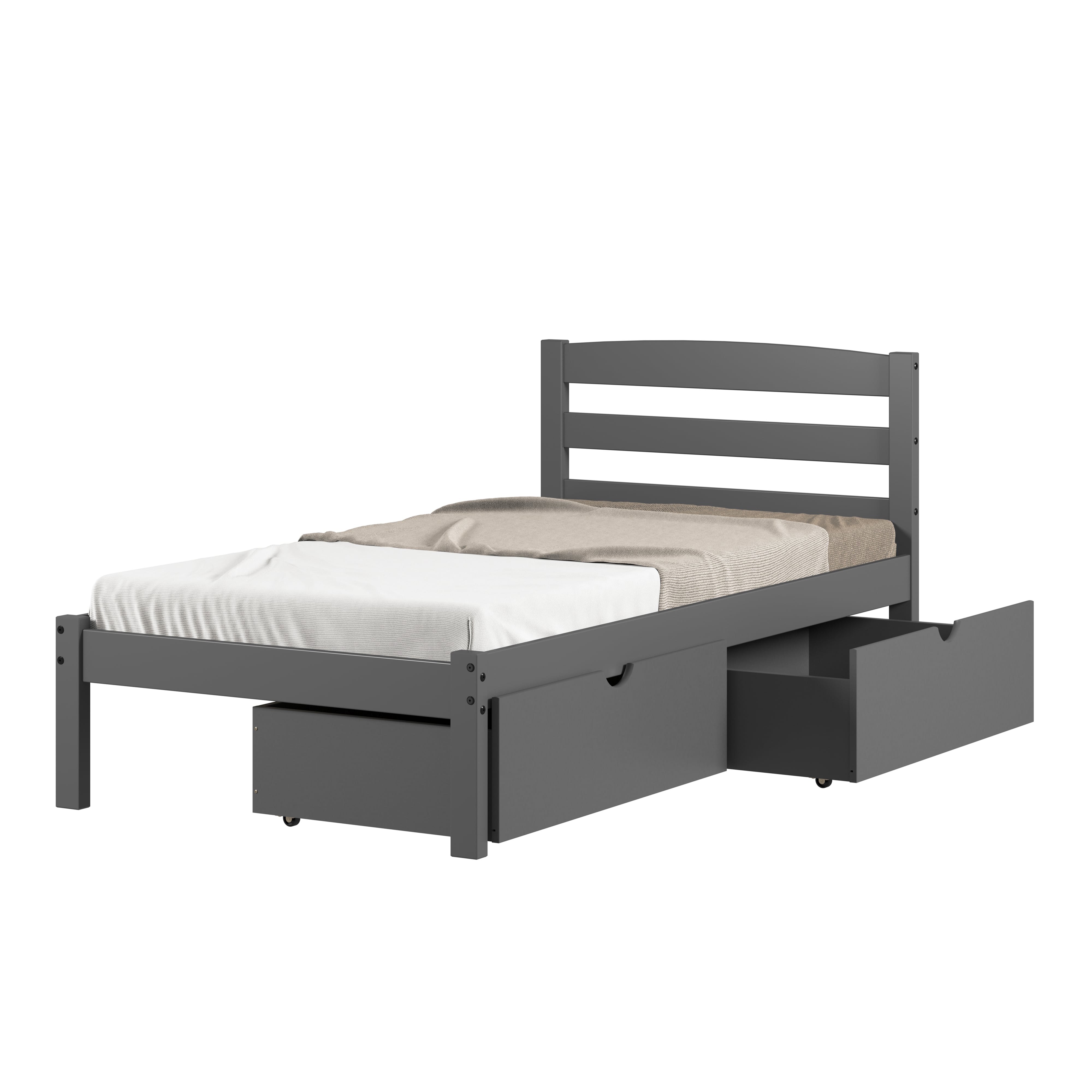 Twin Bed with Under Bed Drawers