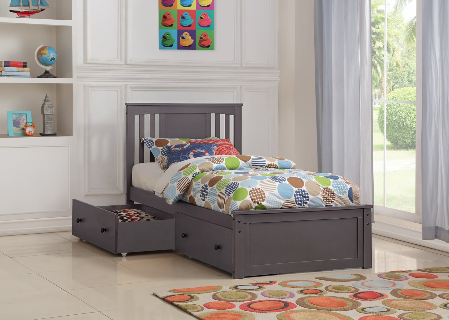 Twin Bed with Underbed Drawers