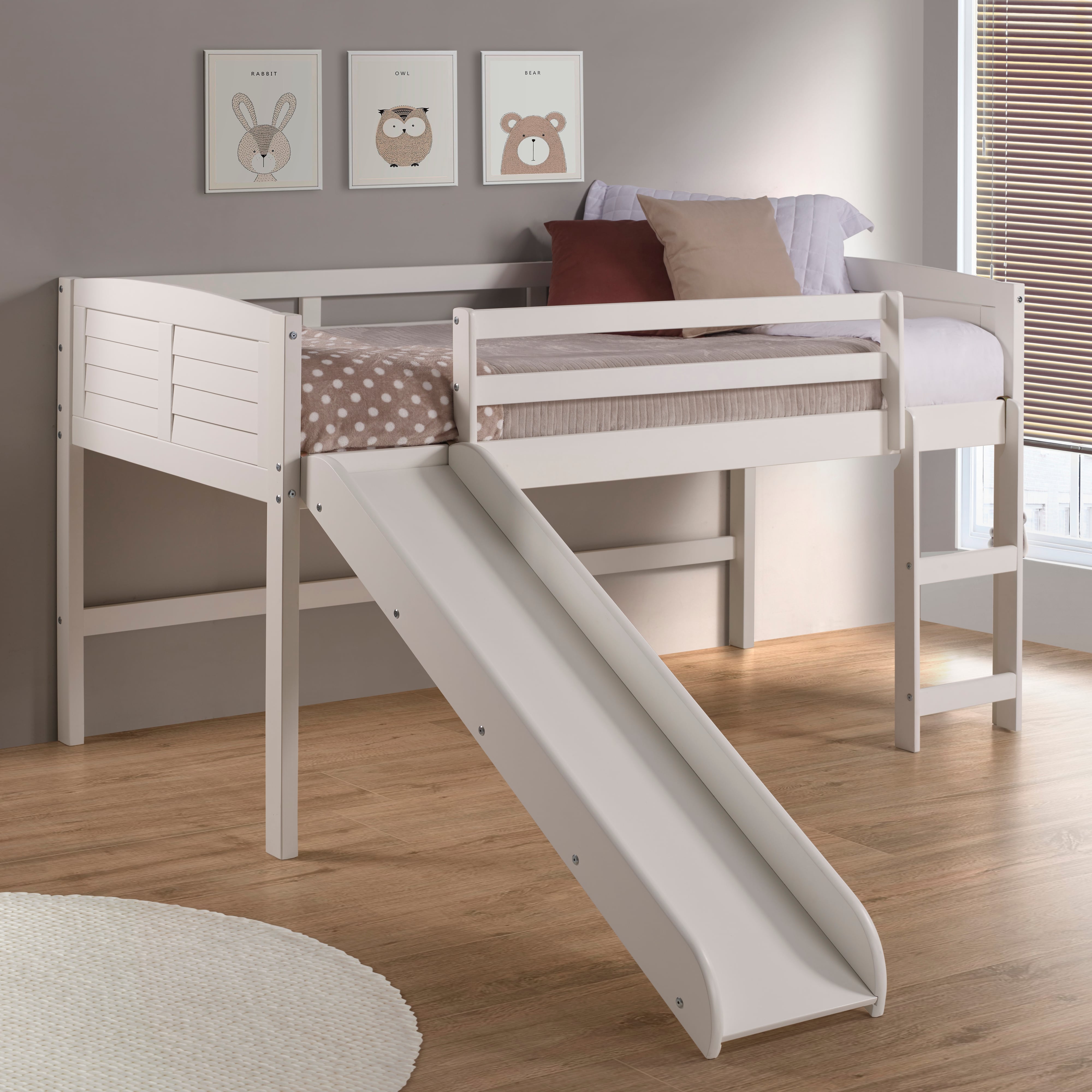 Twin Loft with Slide