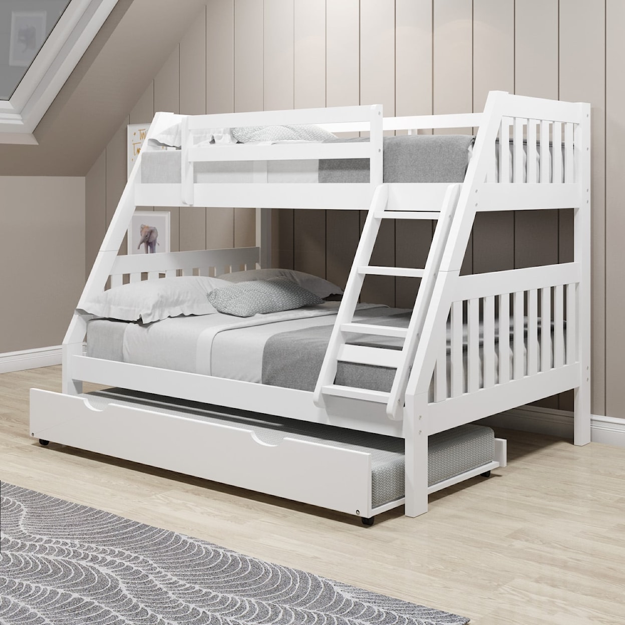 Donco Trading Co Loft Beds Twin/Full Bunk Bed