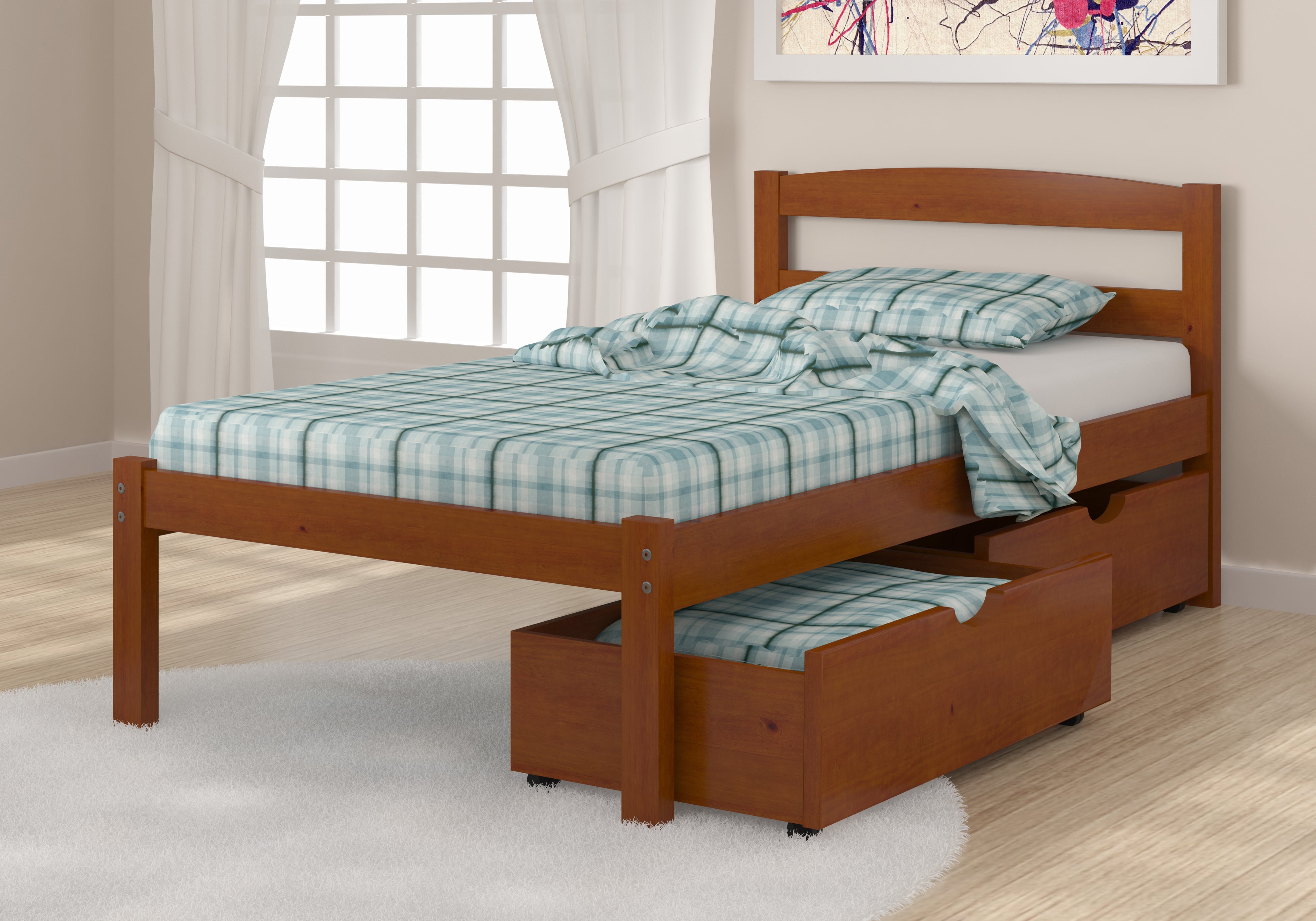 Twin Bed with Under Bed Drawers