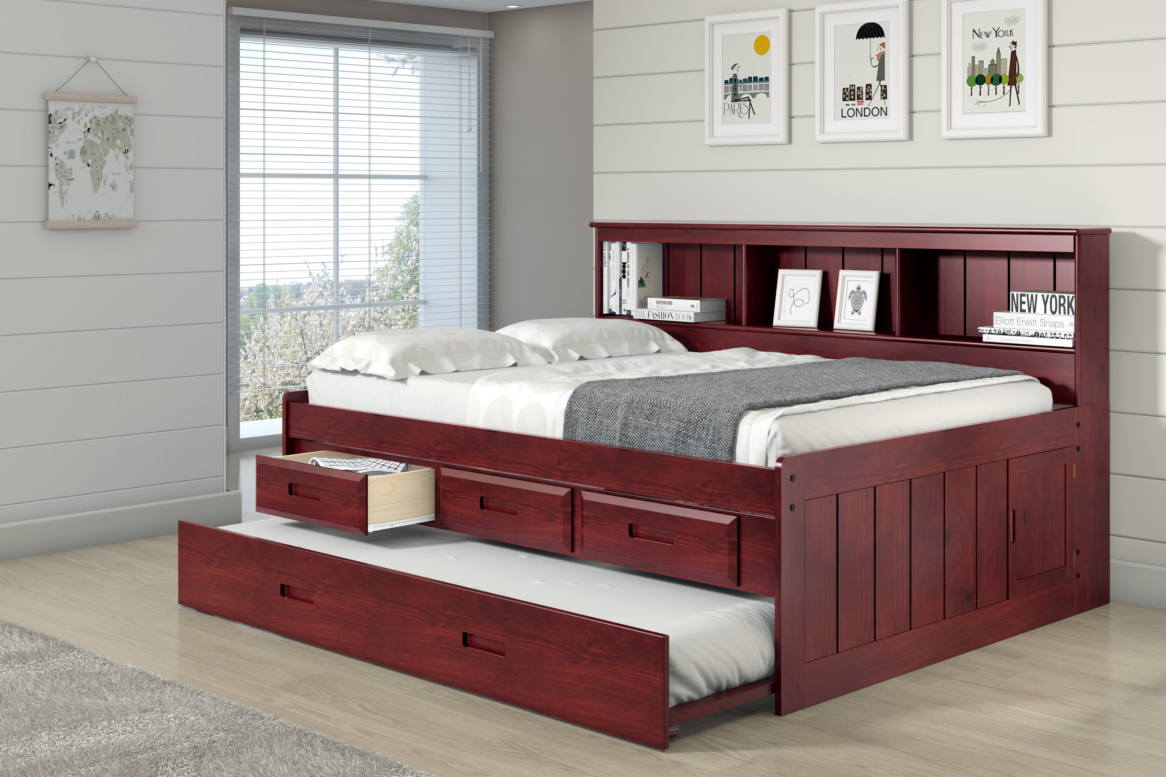 Full Daybed with Bookcase