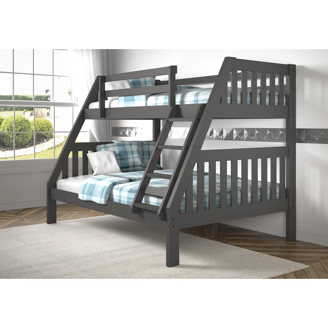 Donco Trading Co 1018 Twin over Full Bunk Bed