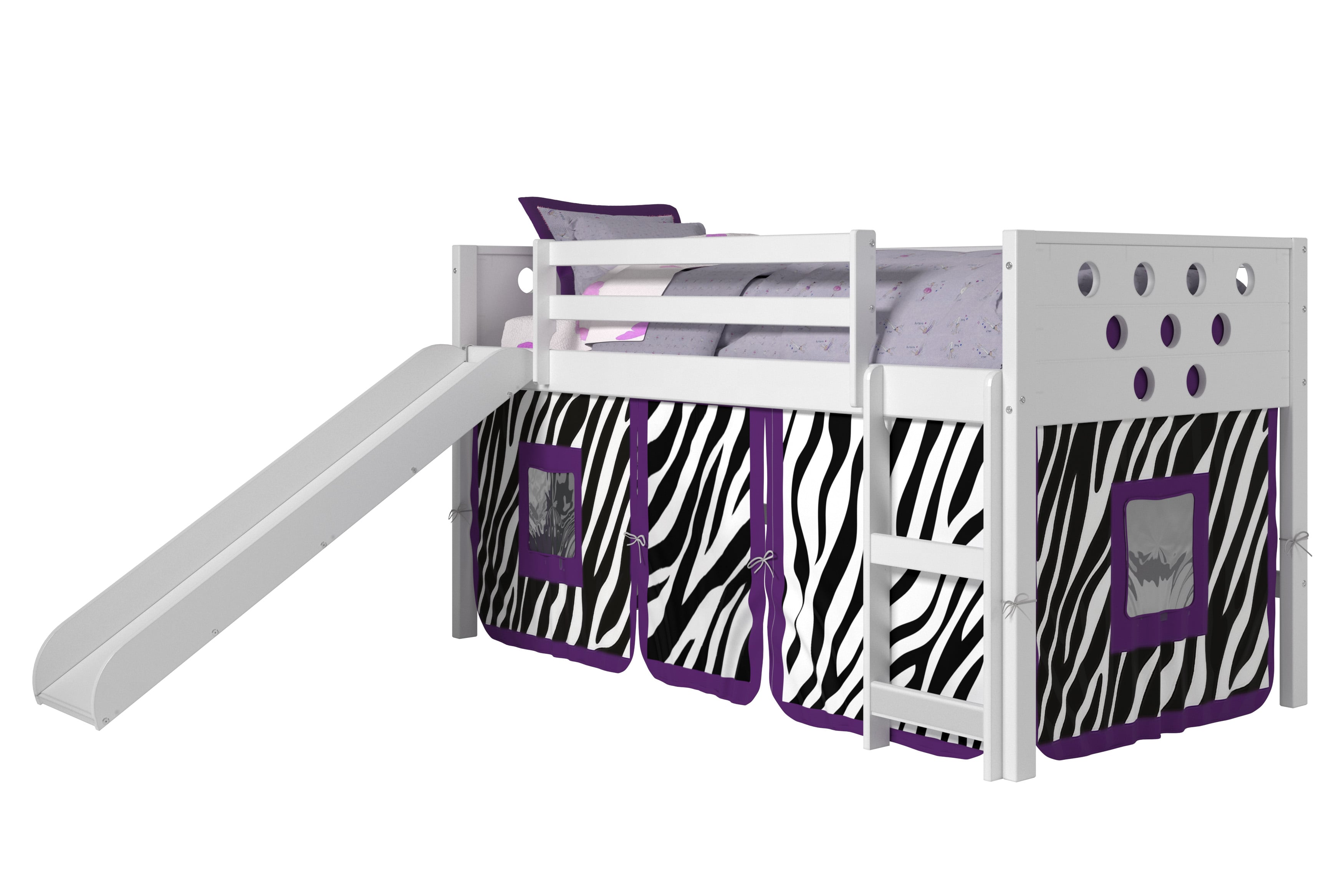 Twin Loft with Slide