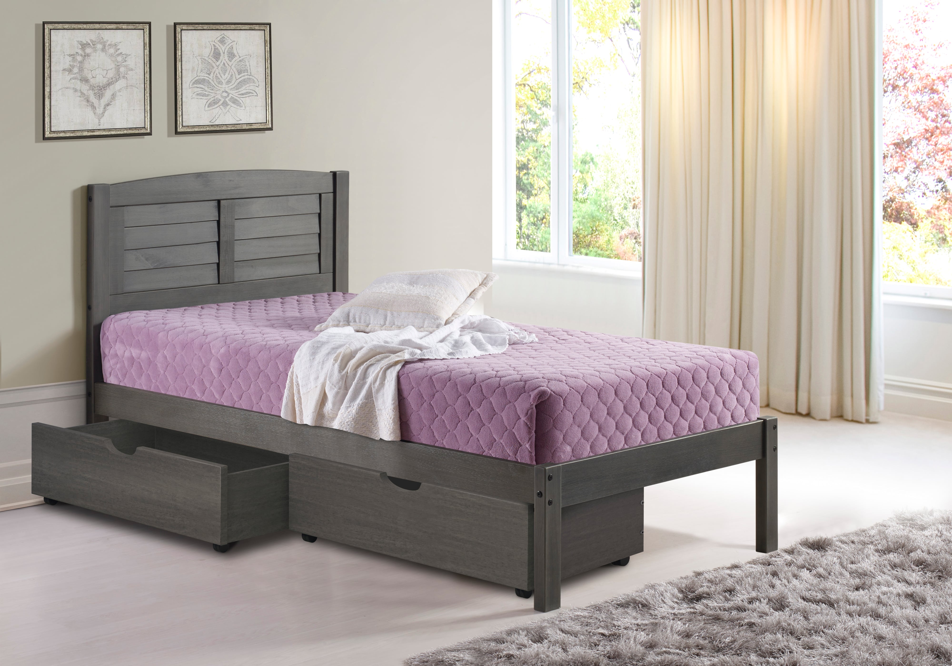 Twin Bed with Underbed Drawers