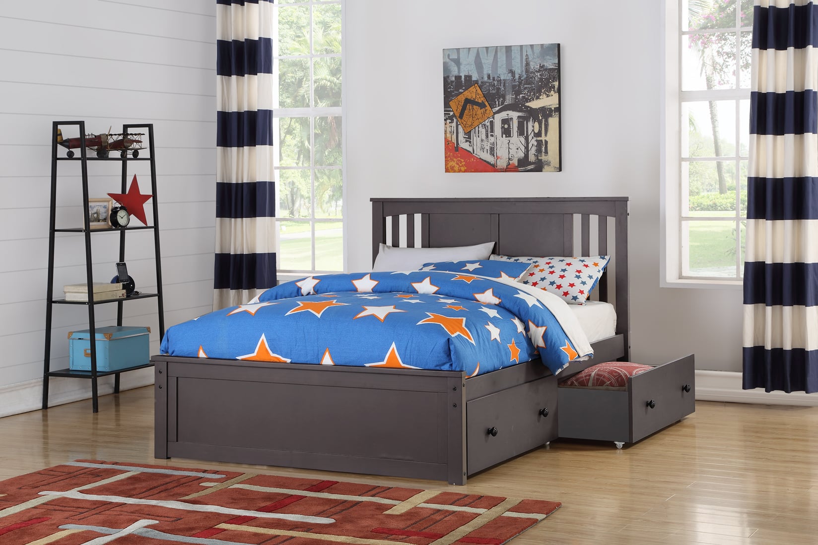 Full Bed with Underbed Drawers