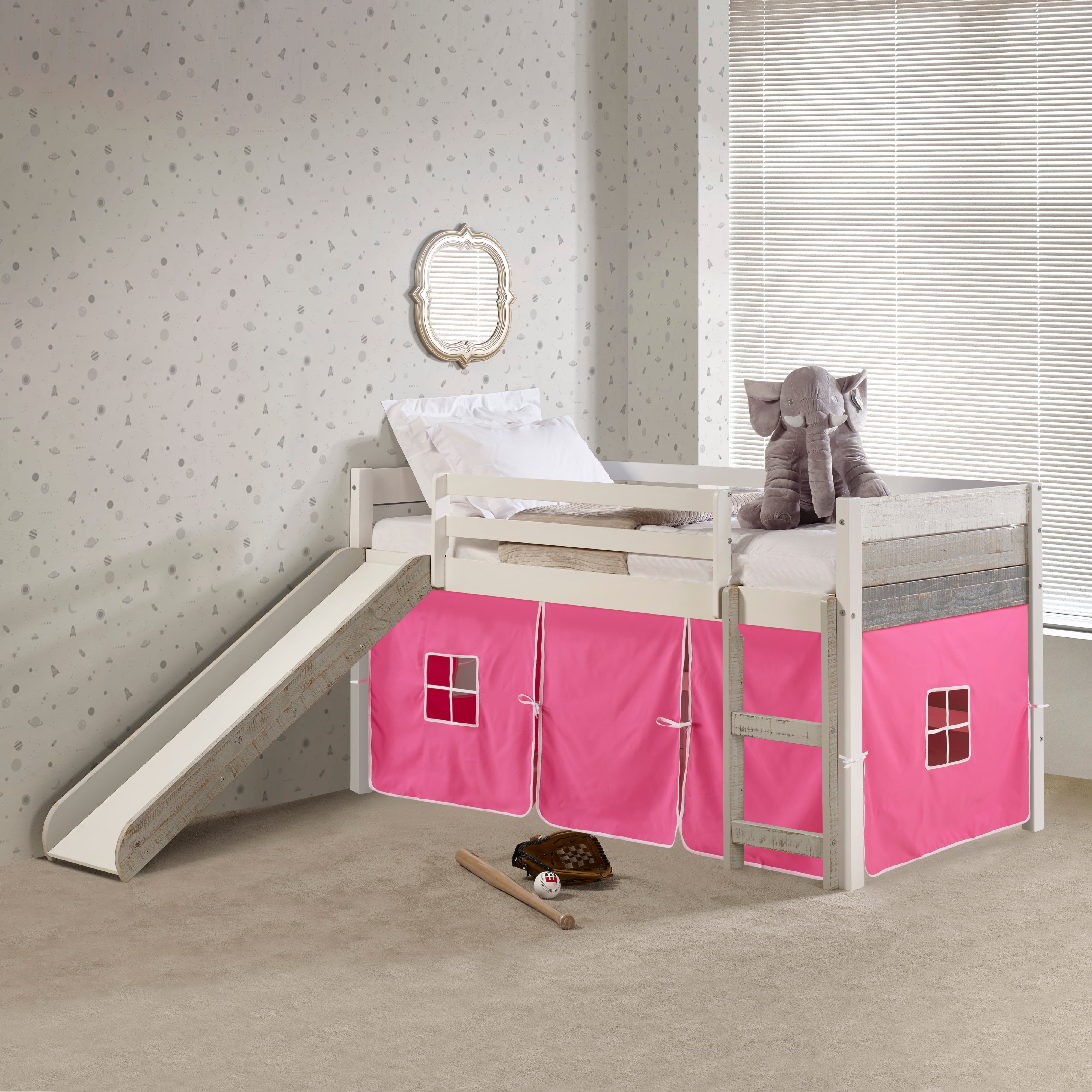 Twin Loft with Slide