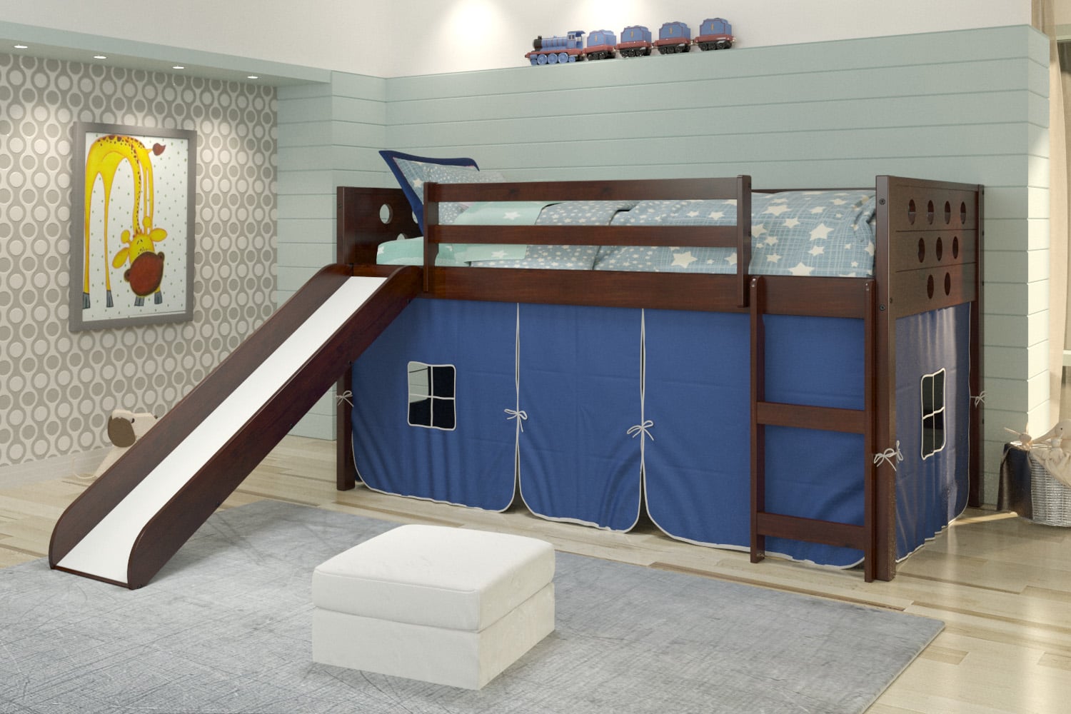 Twin Loft with Tent and Slide