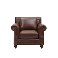 Traditional Bayliss Leather Chair