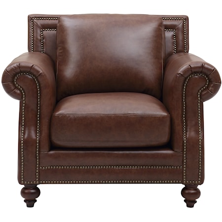 Traditional Bayliss Leather Chair
