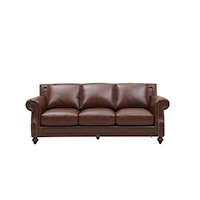 Traditional Bayliss Leather Sofa