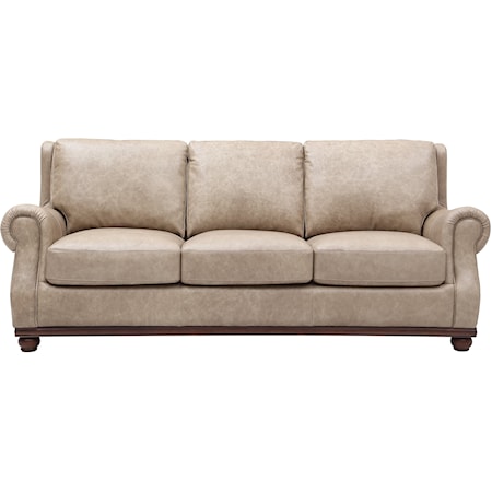 Transitional Tilton Leather Sofa