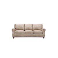 Transitional Tilton Leather Sofa