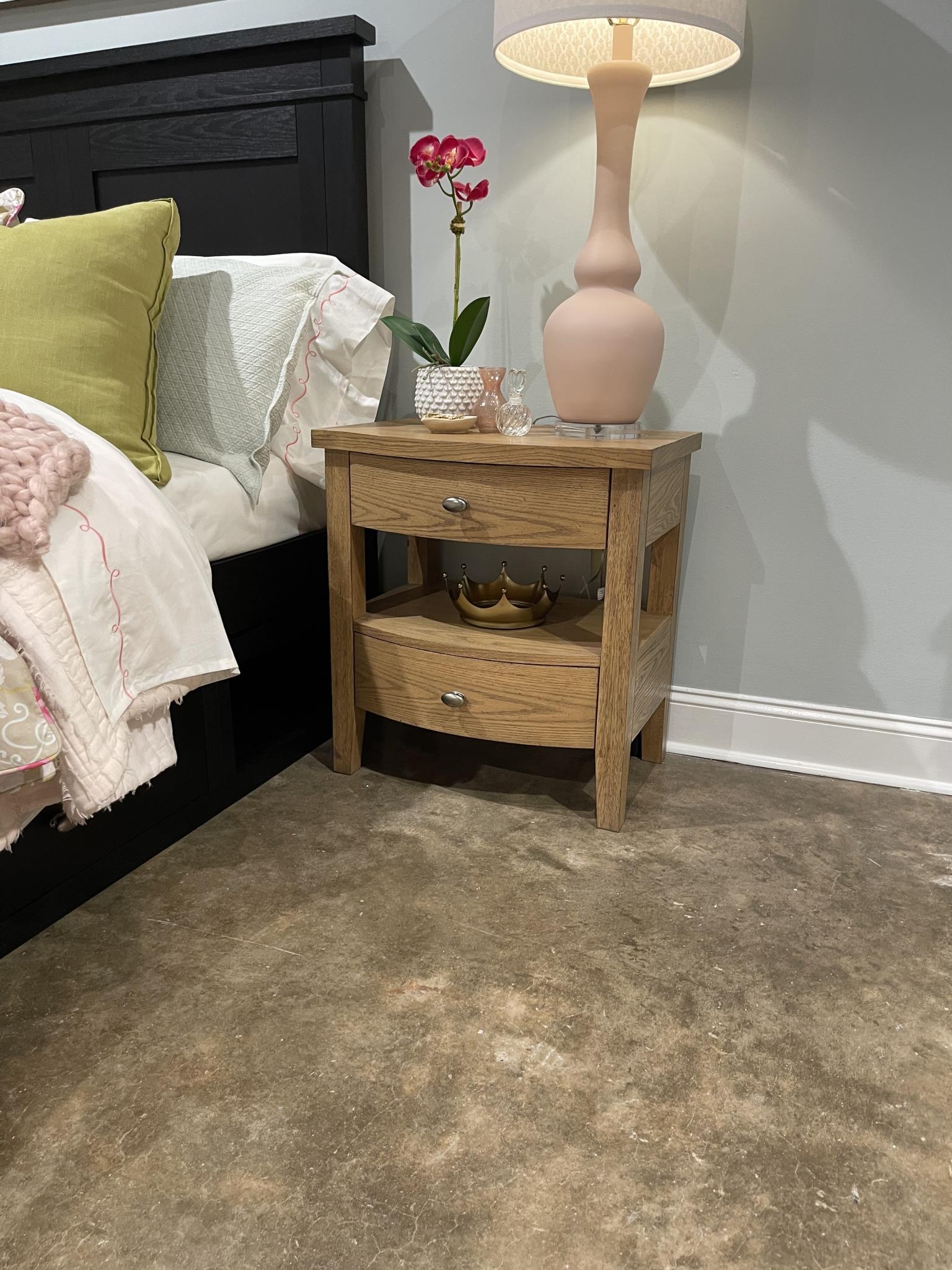 Open Nightstand 2 Drawer