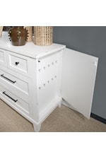 Trisha Yearwood Home Collection by Legacy Classic XXX's and OOO's Farmhouse 1-Drawer Nightstand with USB Ports