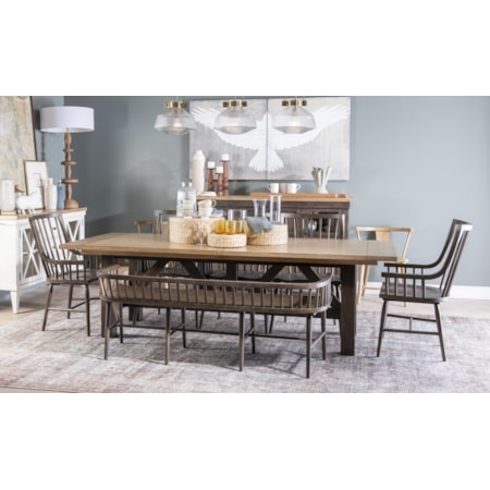 6-Piece Dining Set with Bench